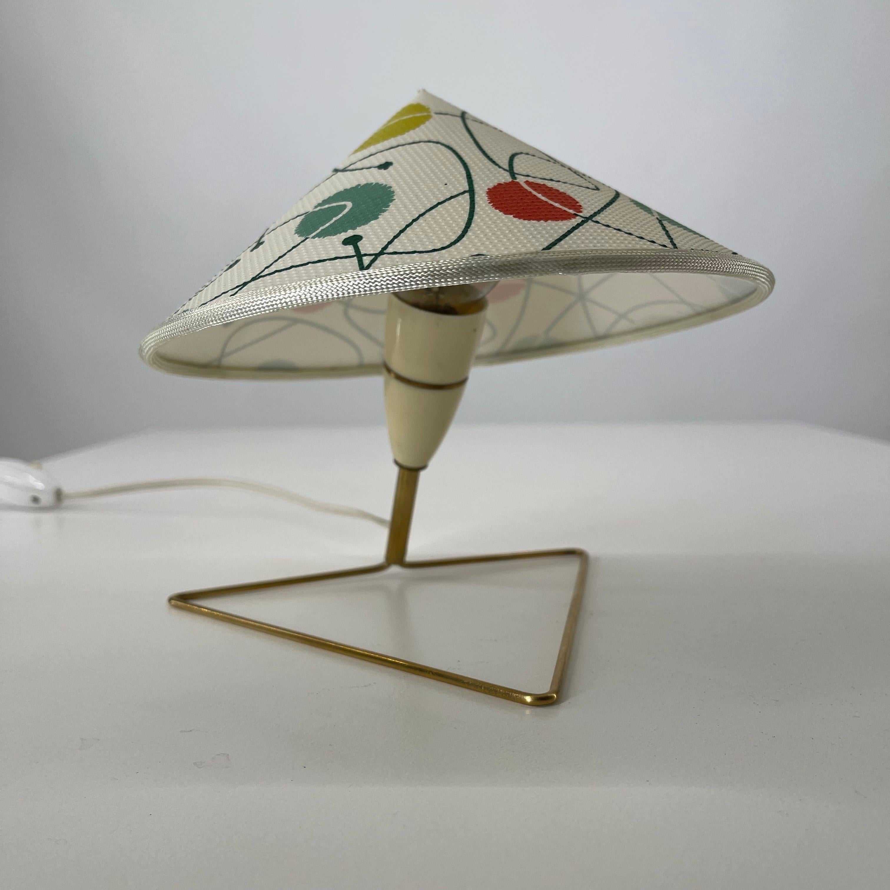 Mid-Century Modern Petite Table Night Stand Lamp by Rupert Nikoll, Austria 1950s For Sale 3