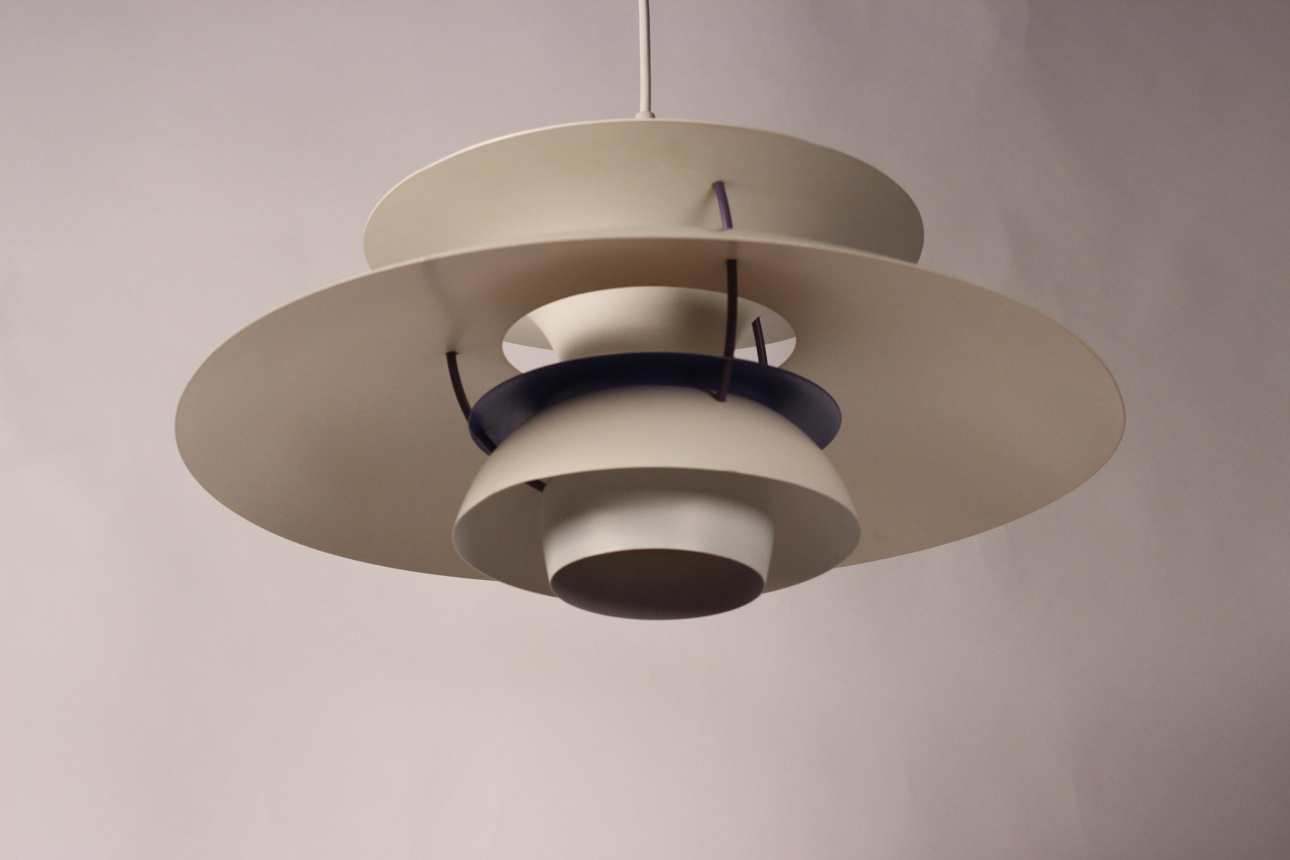 Scandinavian Modern Mid-Century Modern PH5 Classic Pendant Light Designed by Poul Henningsen, 1960’s