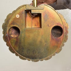 Mid-Century Modern Pharmacy Reading Floor Lamp Brass Seashell Shape