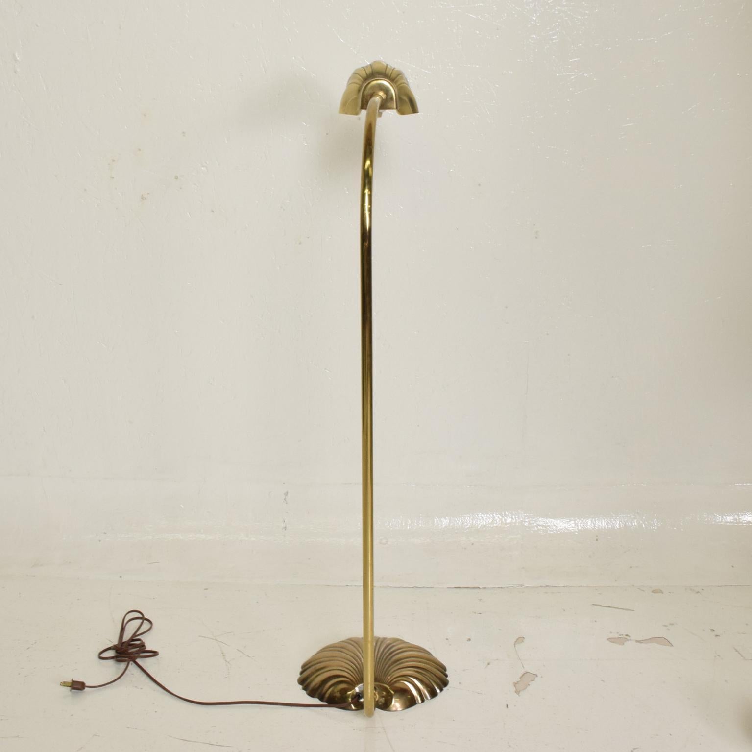 brass shell floor lamp