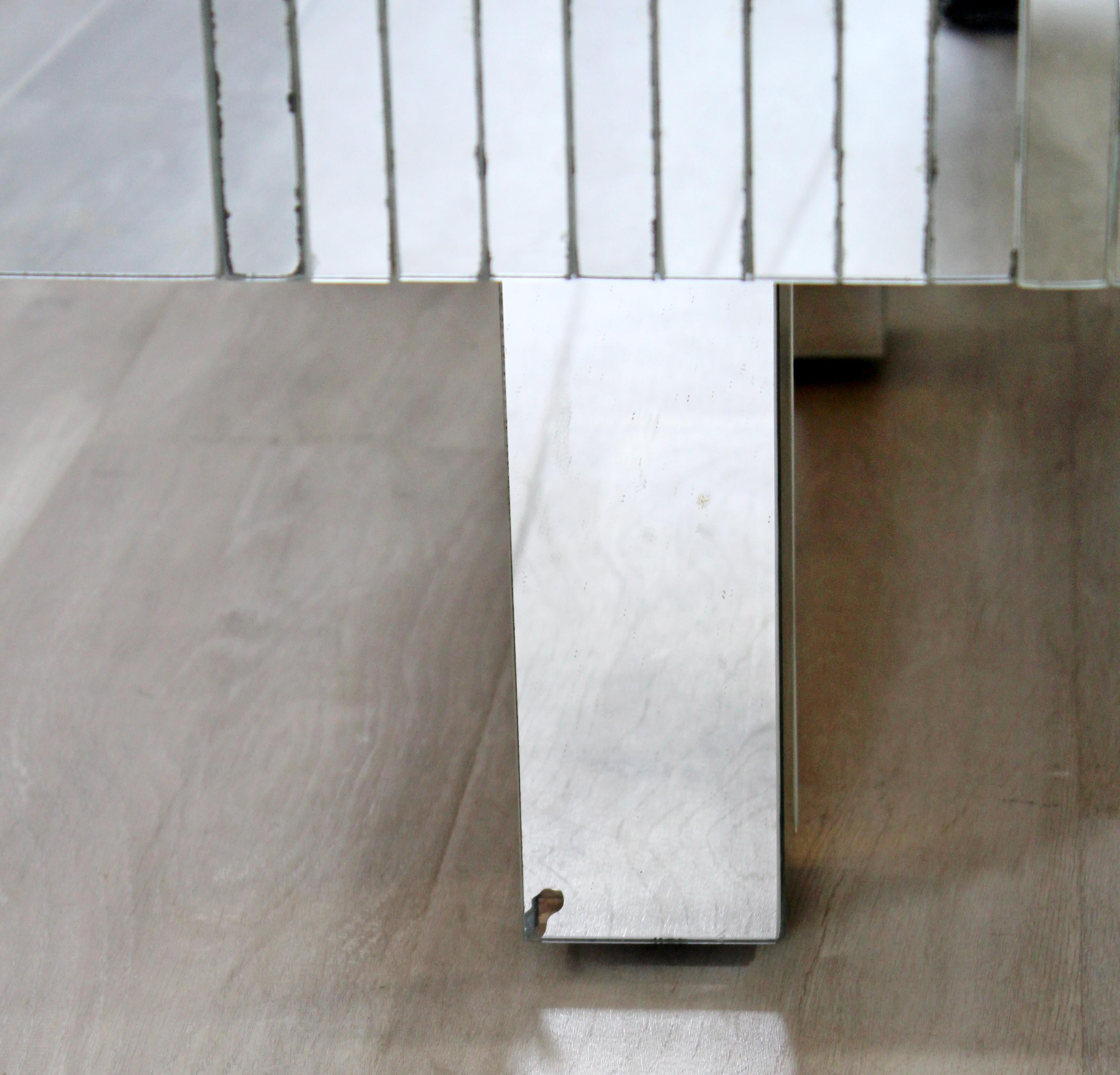 Mid-Century Modern Piano Shaped Mirrored Cocktail Coffee Table, 1970s 1