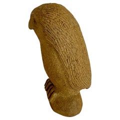 Mid Century Modern Picasso Stil Steingut Keramik Skulptur der Eule