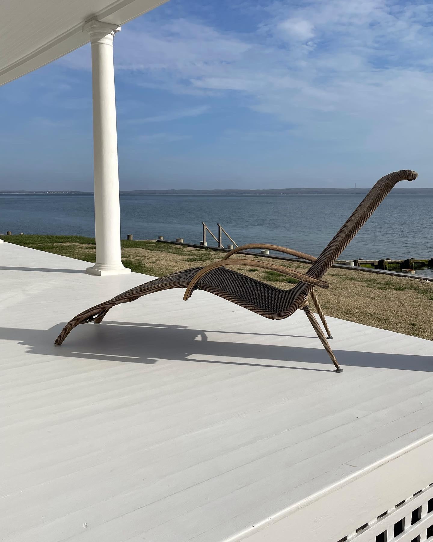 Mid Century Modern Pier 1 Wicker und Rattan Chaise Lounge im Angebot 4