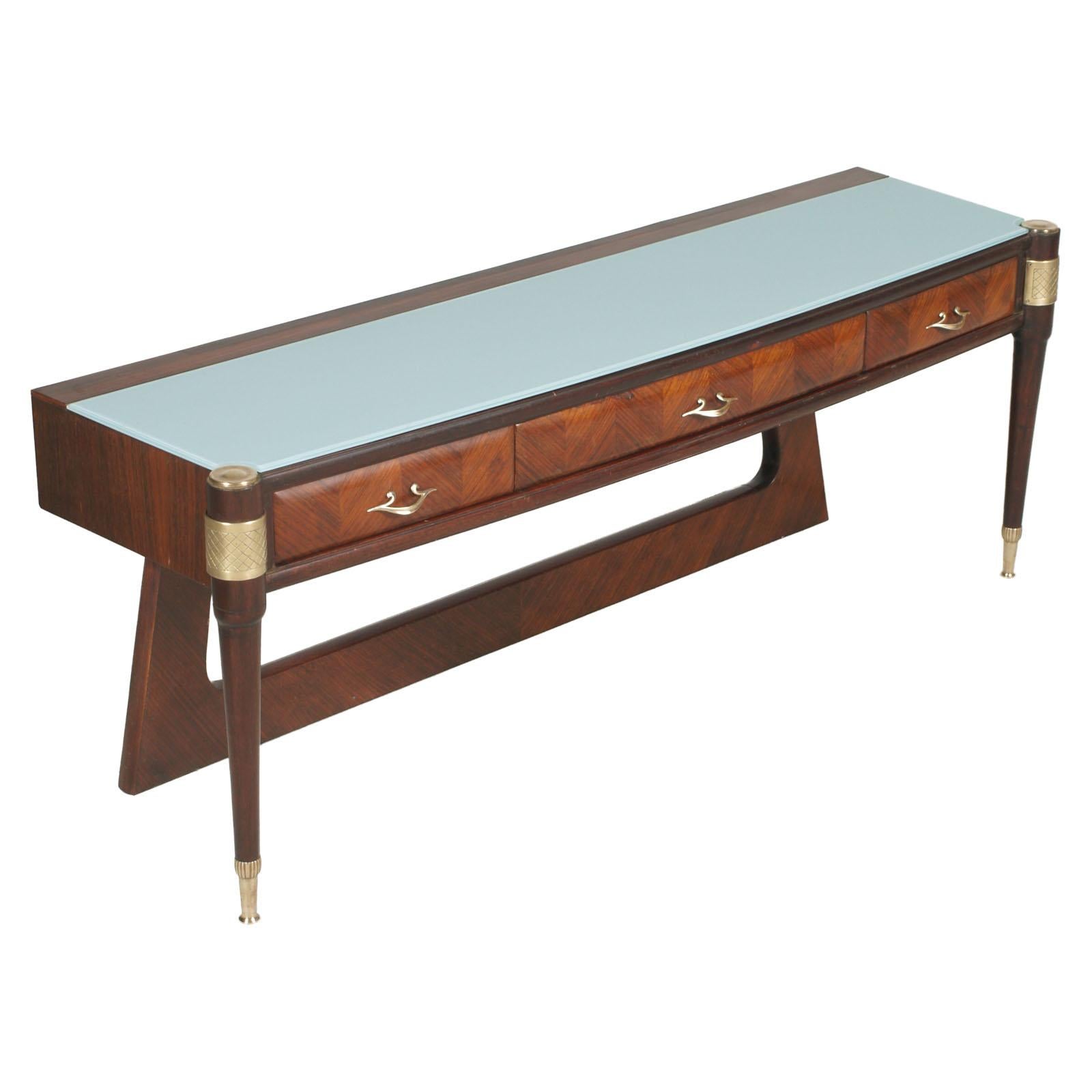 Italian Mid-Century Modern Pier Luigi Colli Mirrored Console, Vanity, Italy, from Cantu For Sale