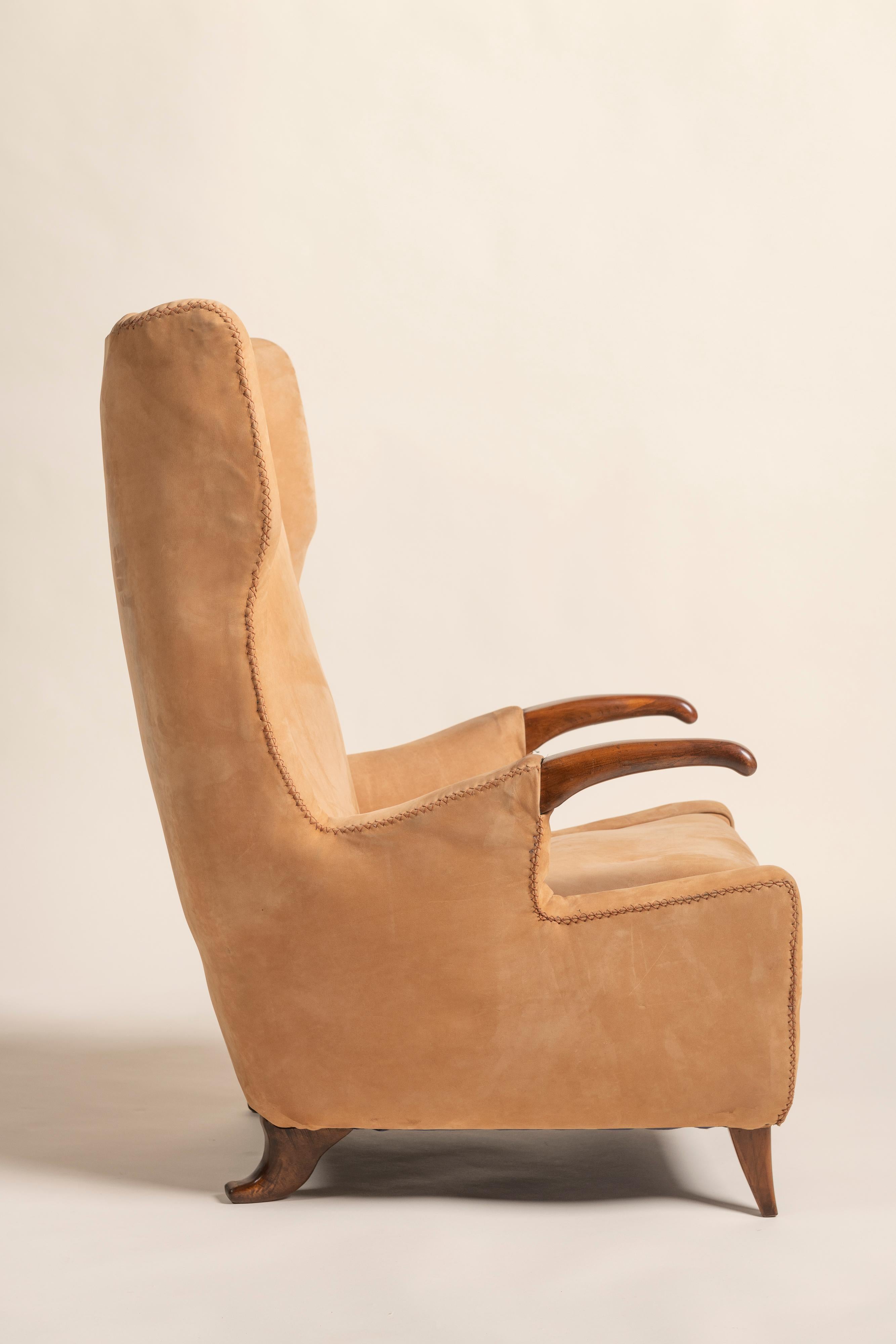 Mid-Century Modern Pier Luigi Collie Armchair, Mod. 505, Italy In Good Condition For Sale In San Francisco, CA