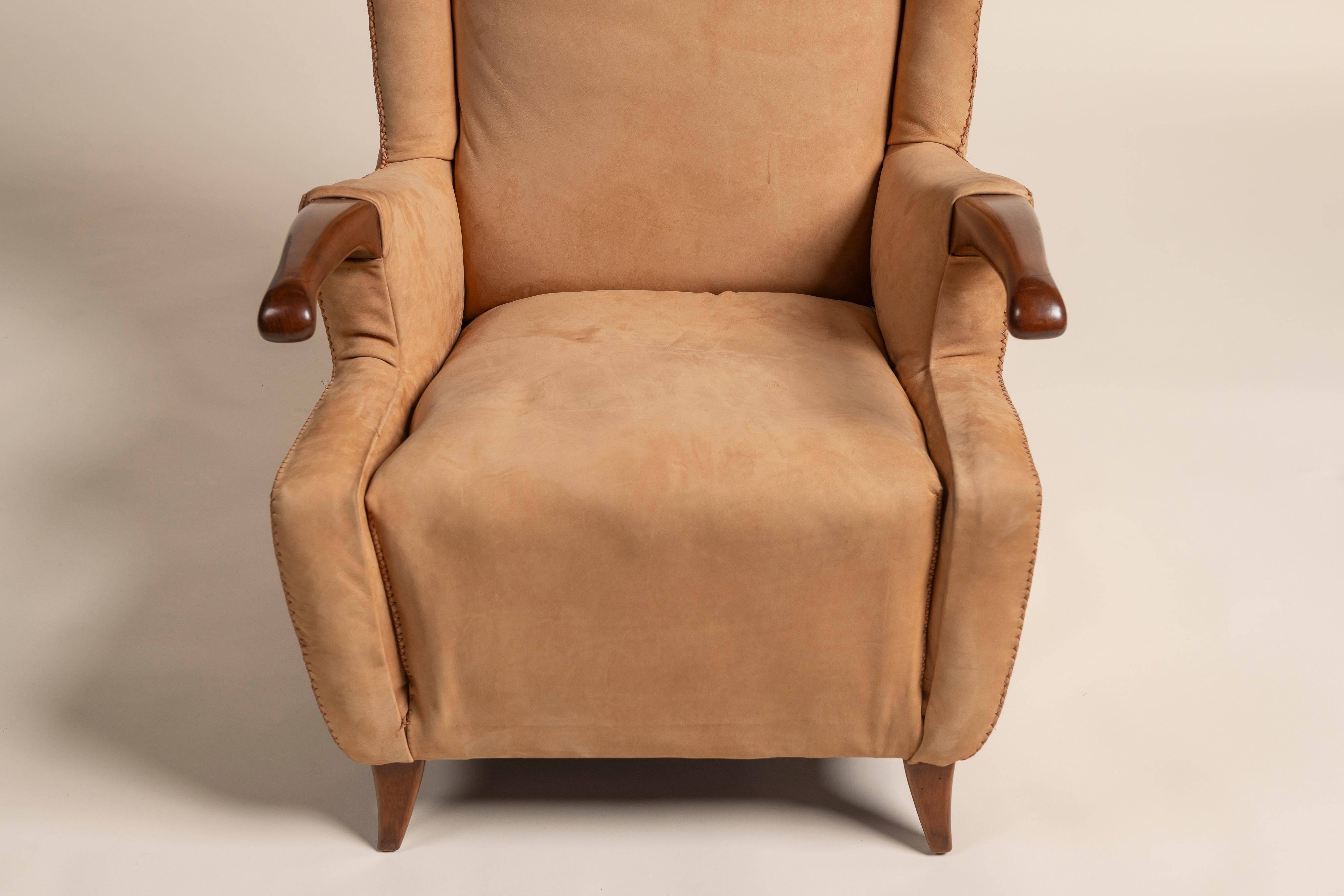 20th Century Mid-Century Modern Pier Luigi Collie Armchair, Mod. 505, Italy For Sale