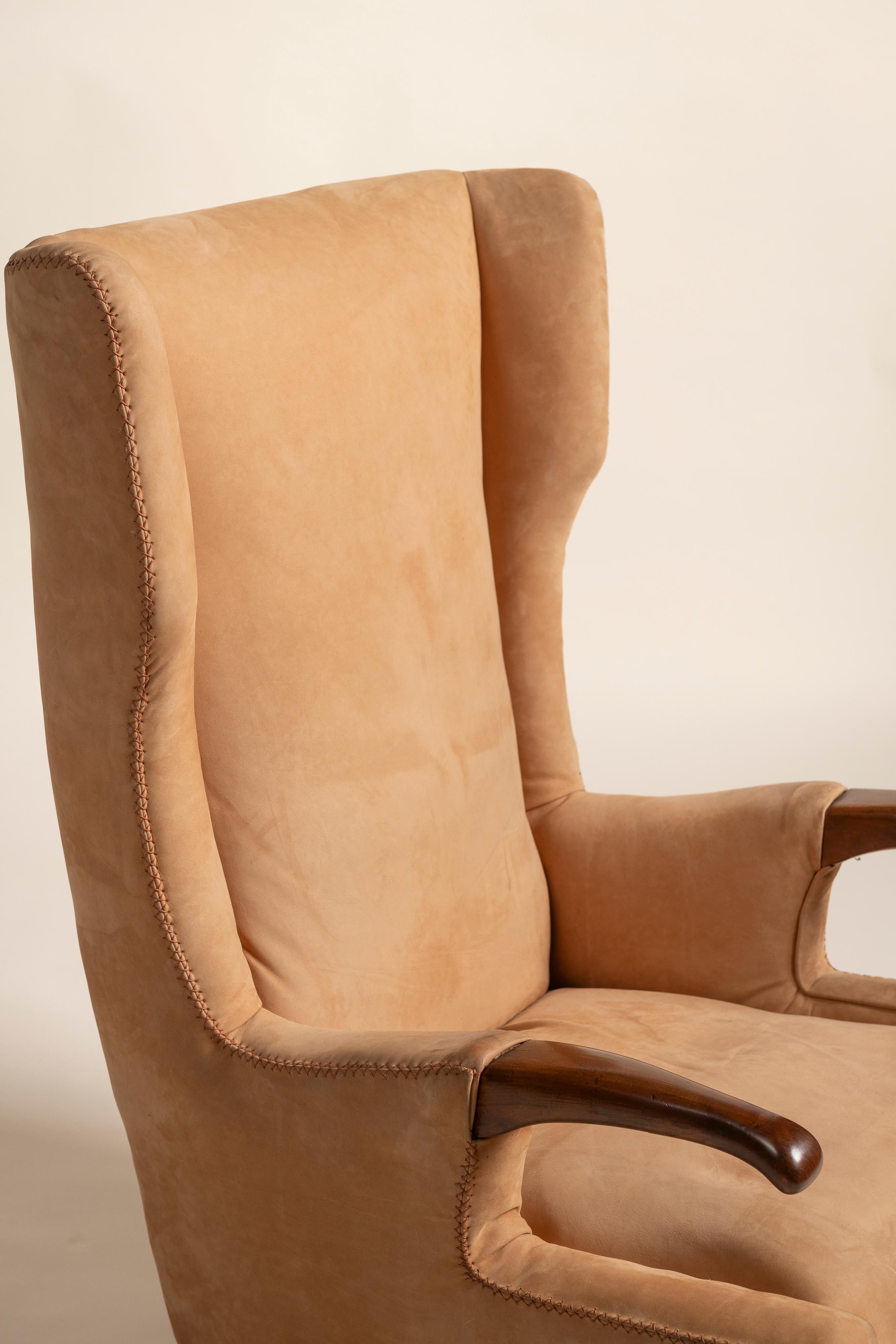 Mid-Century Modern Pier Luigi Collie Armchair, Mod. 505, Italy For Sale 1