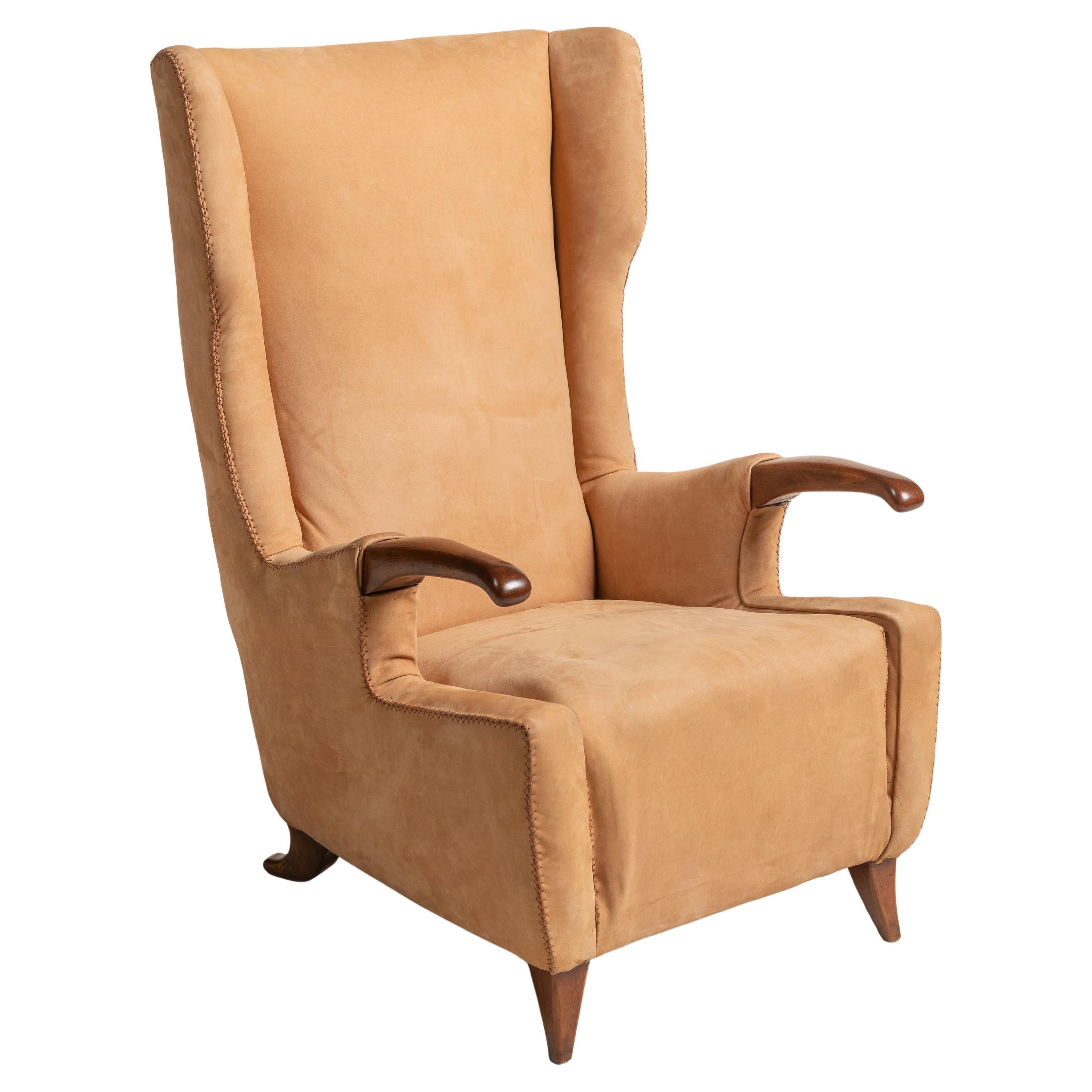 Mid-Century Modern Pier Luigi Collie Armchair, Mod. 505, Italy For Sale