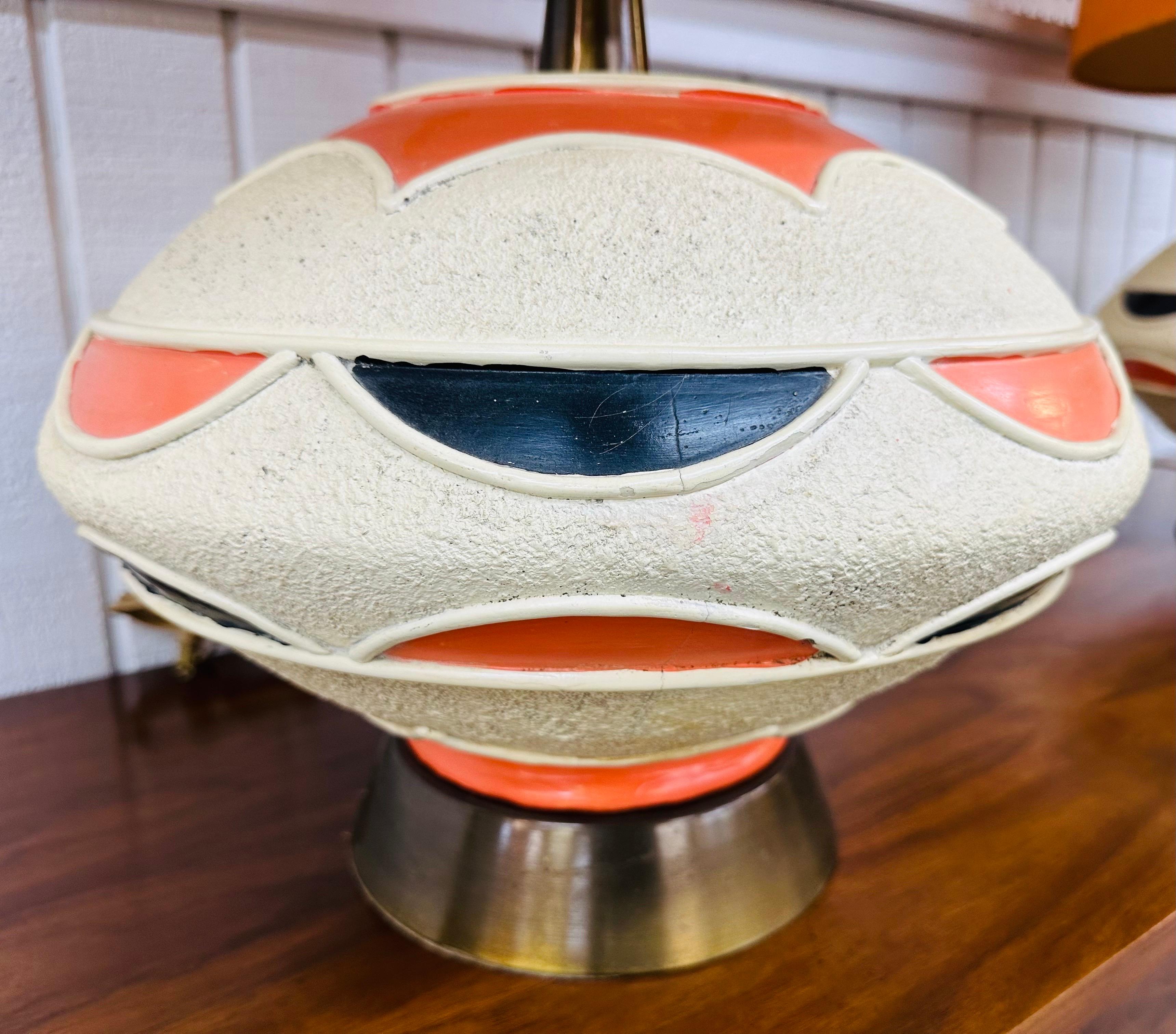 20th Century Mid-Century Modern Pieri Tullio Large Ceramic Table Lamps - Set of 2
