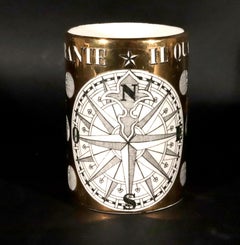 Mid-century Modern Piero Fornasetti "Il Quadrante" Ceramic Beer Stein