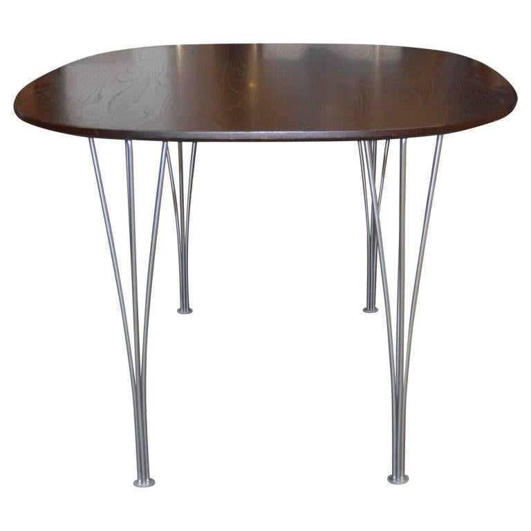 Danish Mid-Century Modern Piet Hein Ellipse Dining Table In Good Condition In Haddonfield, NJ