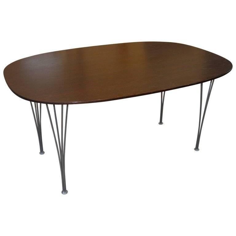 Danish Mid-Century Modern Piet Hein Ellipse Dining Table