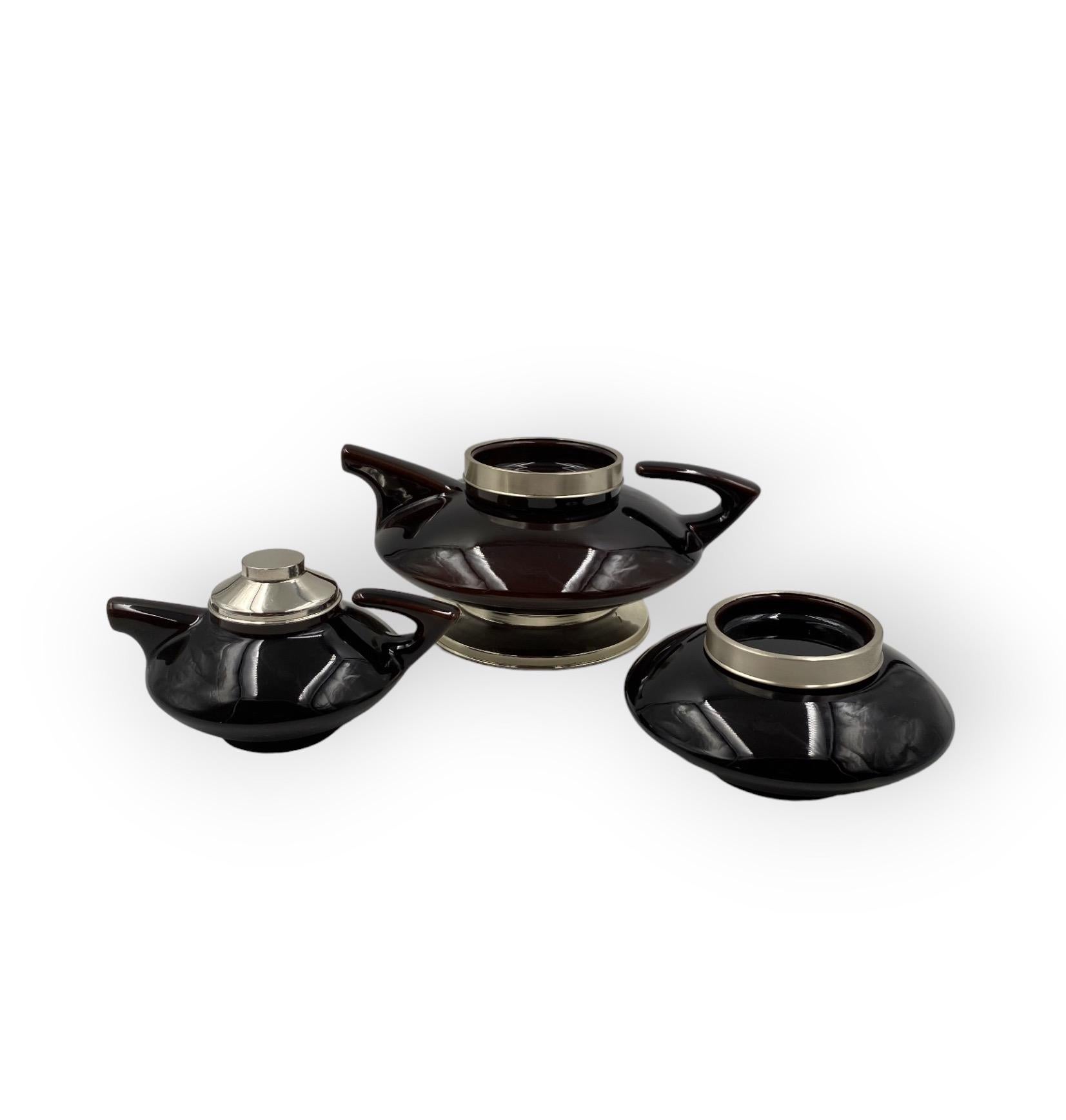 Mid-century modern piled up Tea set, SC3 Italy 1970s For Sale 6