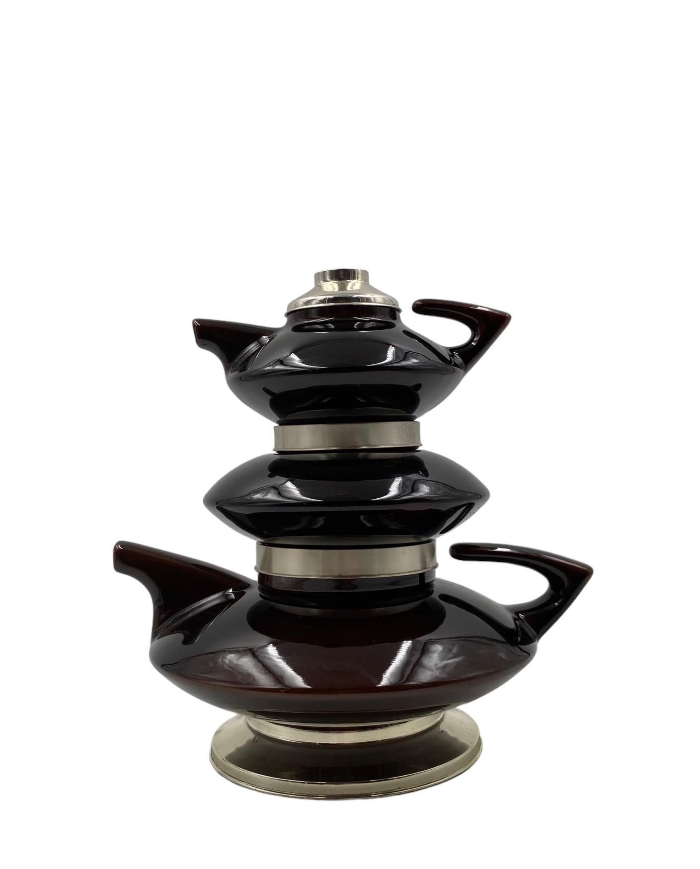 Mid-century modern piled up Tea set, SC3 Italy 1970s For Sale 1