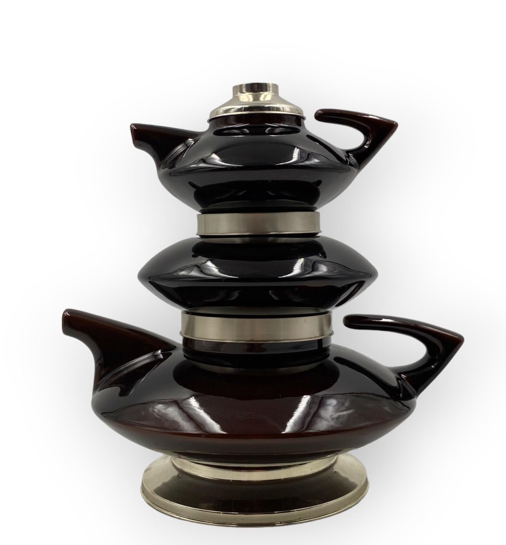 Mid-century modern piled up Tea set, SC3 Italy 1970s For Sale 2