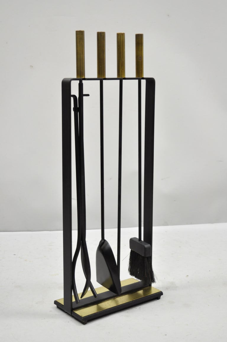 MidCentury Modern Pilgrim Cast Iron Brass Minimalist Fireplace Tool