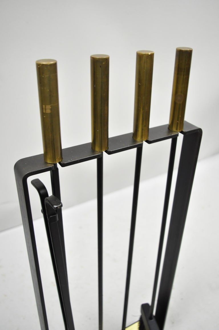 MidCentury Modern Pilgrim Cast Iron Brass Minimalist Fireplace Tool