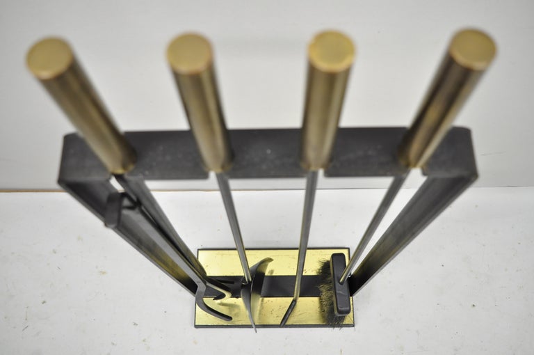 MidCentury Modern Pilgrim Cast Iron Brass Minimalist Fireplace Tool