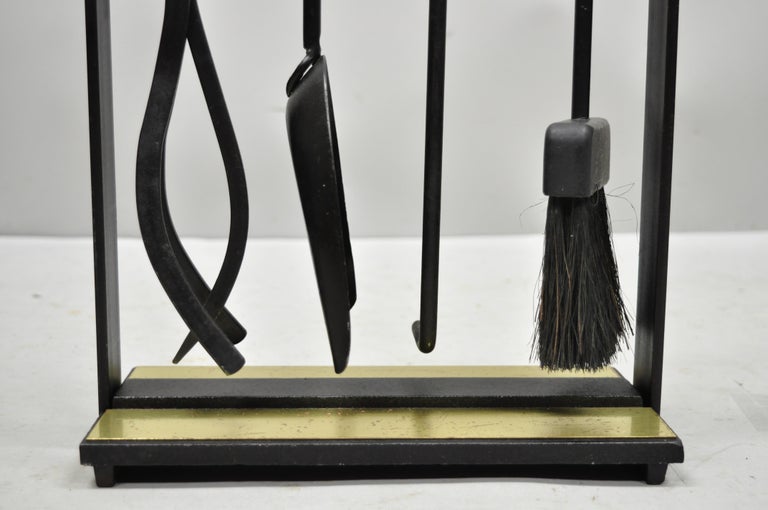 MidCentury Modern Pilgrim Cast Iron Brass Minimalist Fireplace Tool