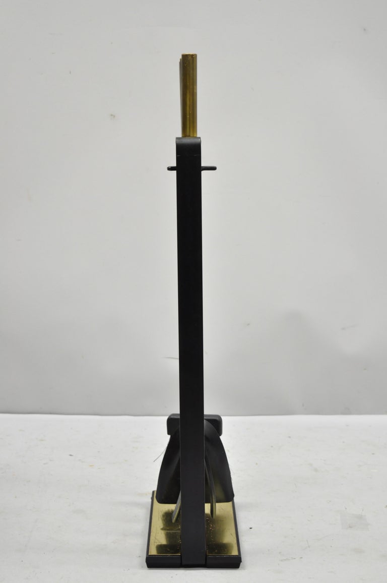 MidCentury Modern Pilgrim Cast Iron Brass Minimalist Fireplace Tool
