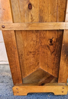 Mid-Century Modern Pine Corner Shelf