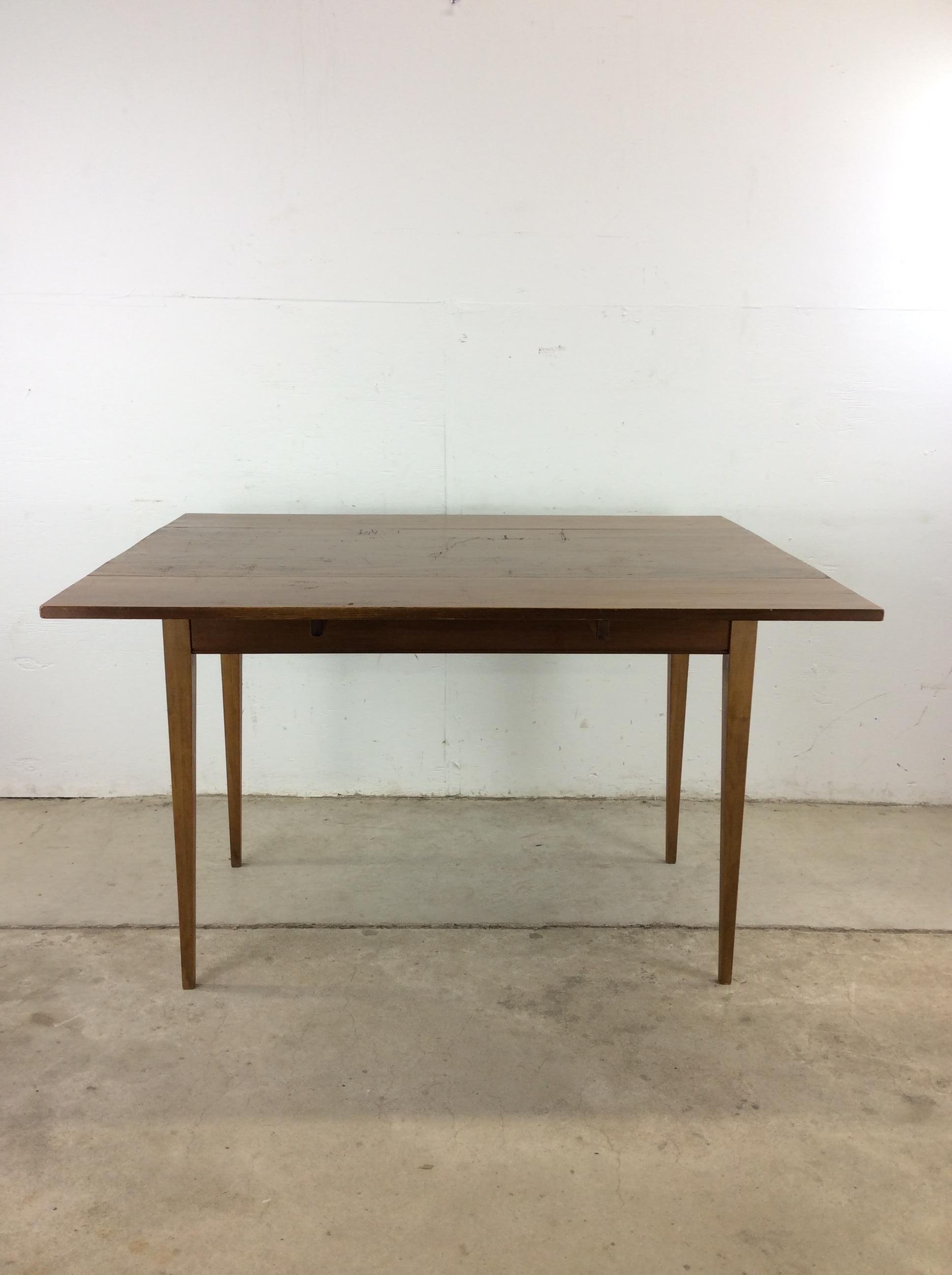 Table de salle à manger en pin The Modernity avec feuilles tombantes en vente 9