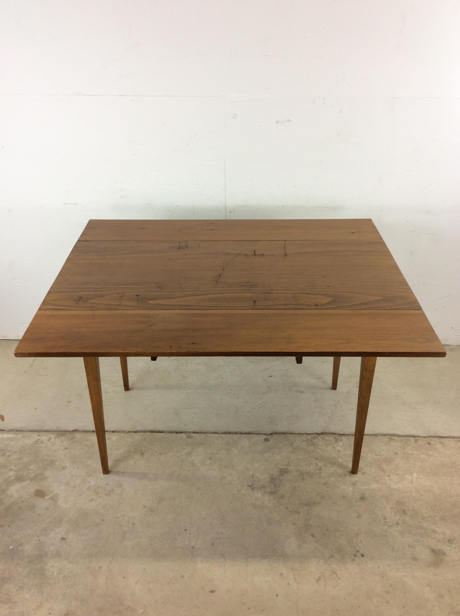 Table de salle à manger en pin The Modernity avec feuilles tombantes en vente 10
