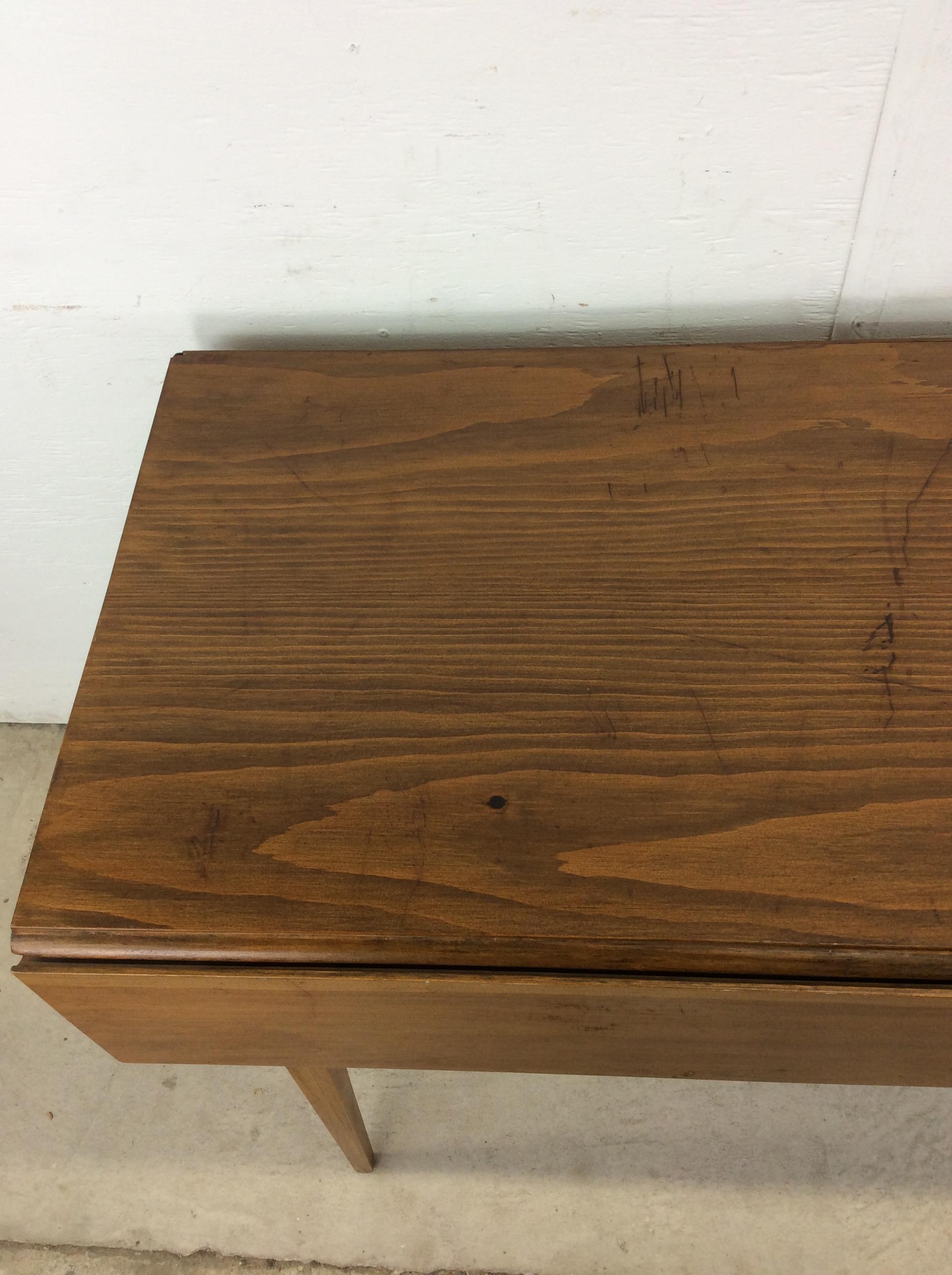 Mid-Century Modern Table de salle à manger en pin The Modernity avec feuilles tombantes en vente
