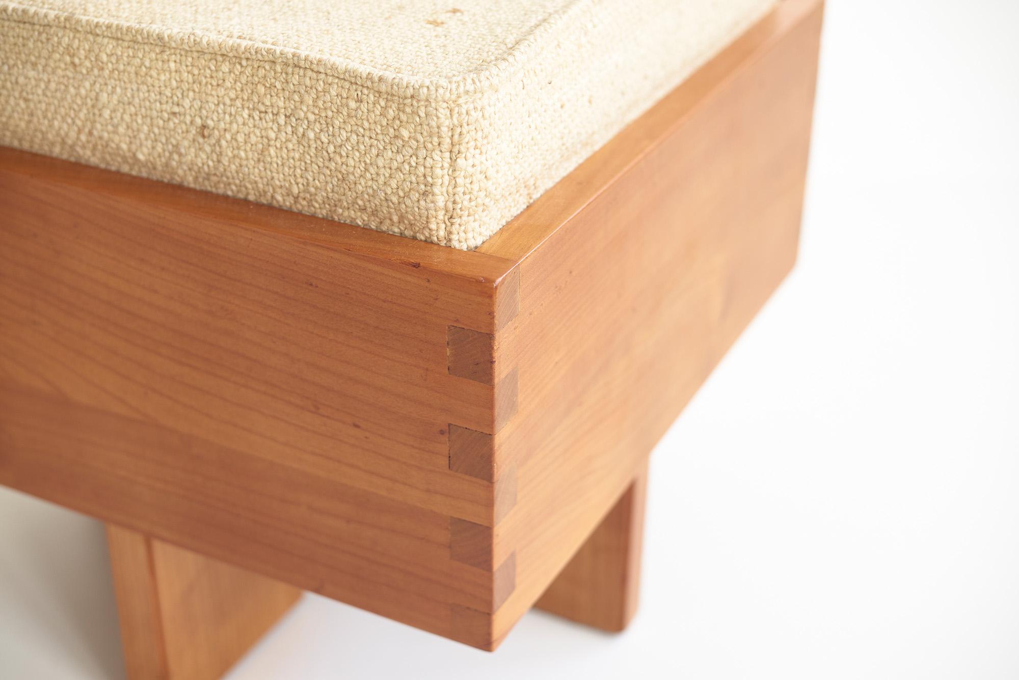 Mid-Century Modern Mid-century modern pine stool in the style of Frank Lloyd Wright 1950