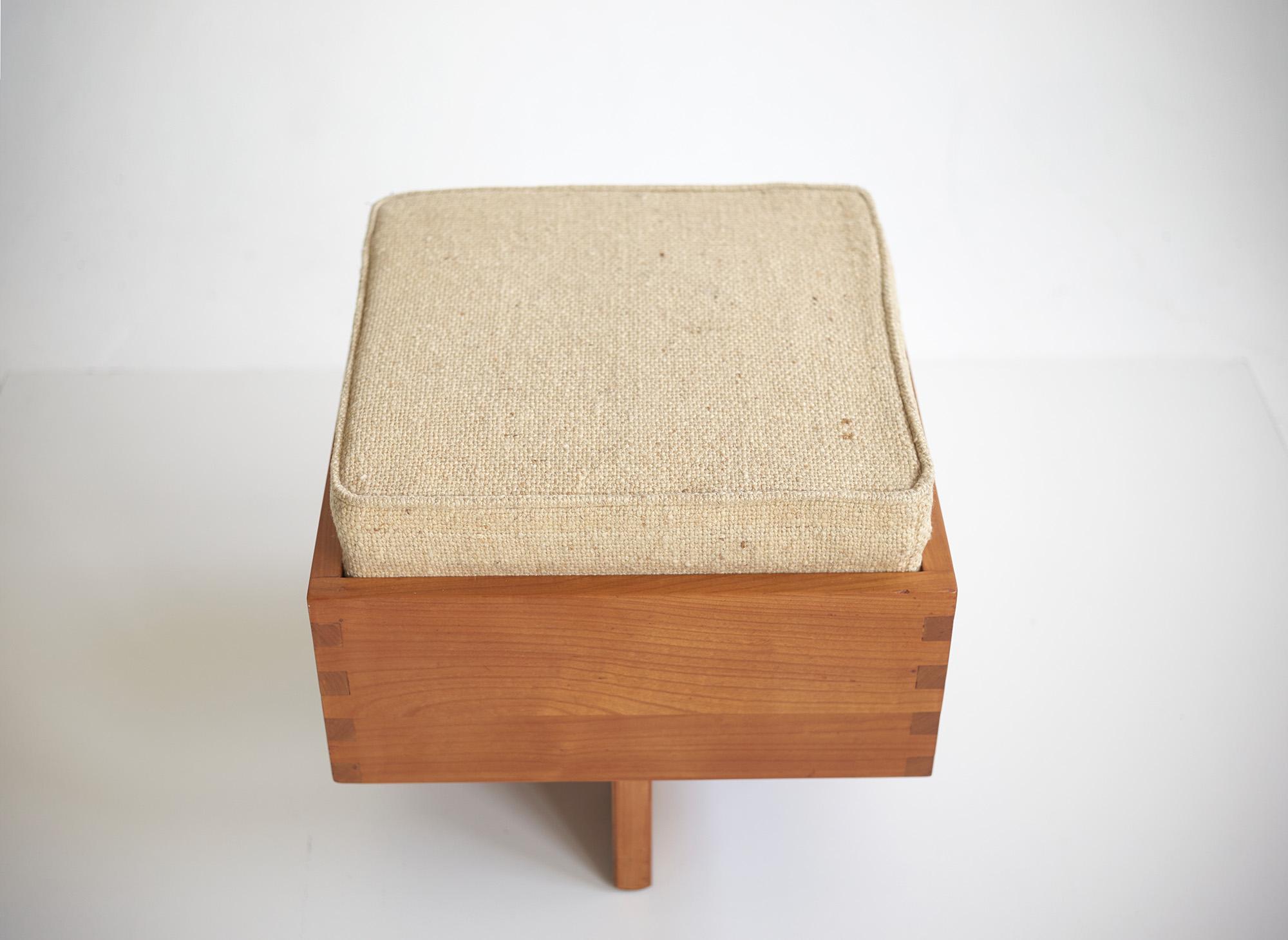Mid-20th Century Mid-century modern pine stool in the style of Frank Lloyd Wright 1950