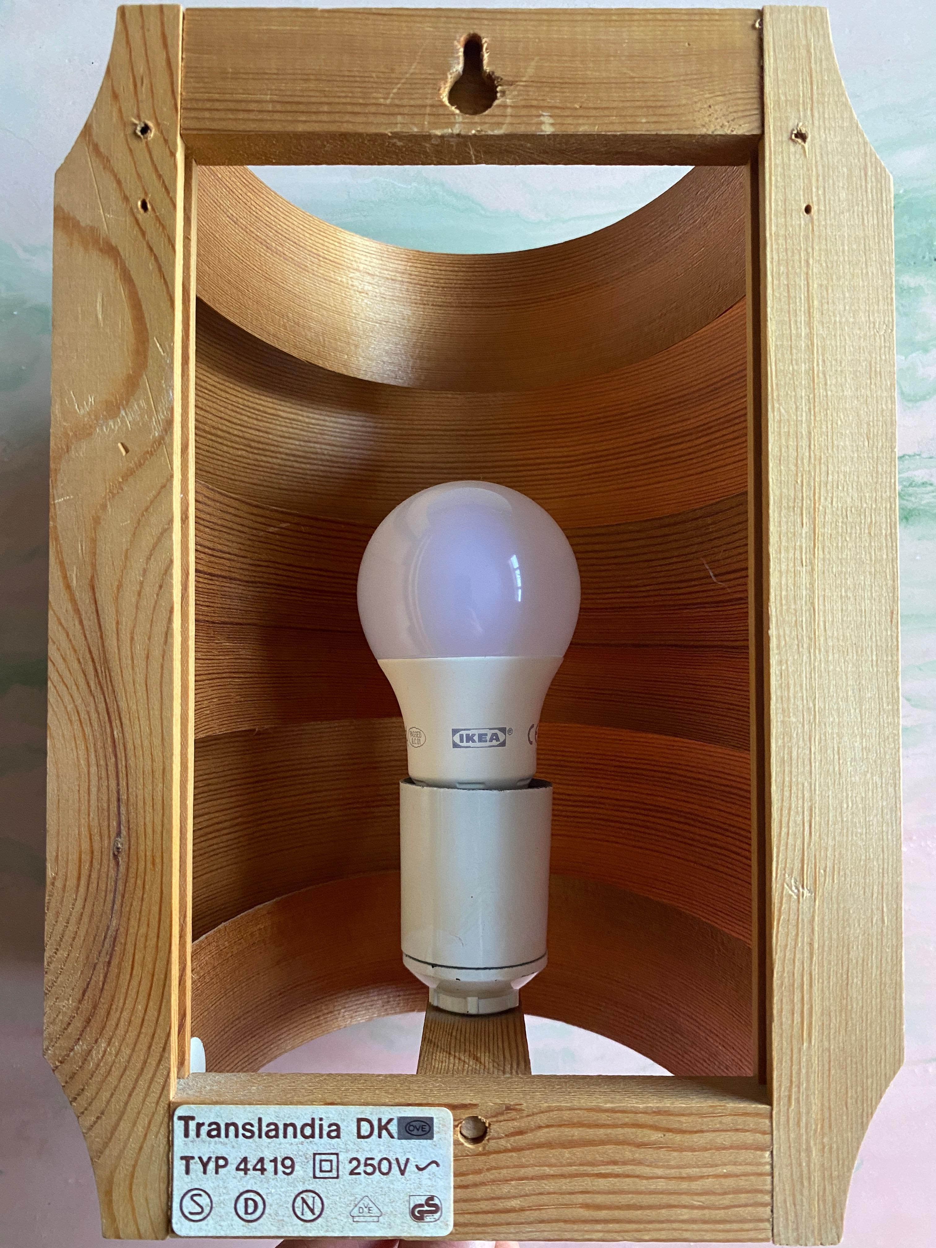 Lampe murale en placage de pin moderne du milieu du siècle par Translandia, Danemark, années 1960 en vente 5