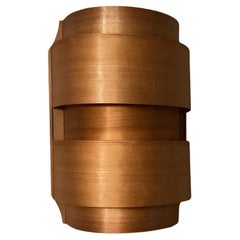 Mid-Century Modern Pine Veneer Wall Lamp by Translandia, Denmark 1960s