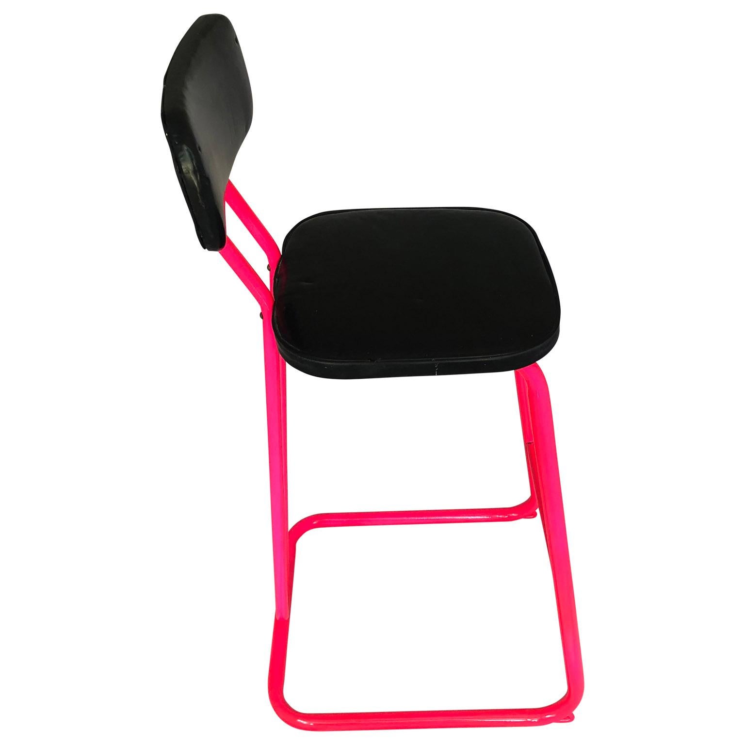 20th Century Mid-Century Modern Pink Bar Stool By Daystrom And Knoll For Sale