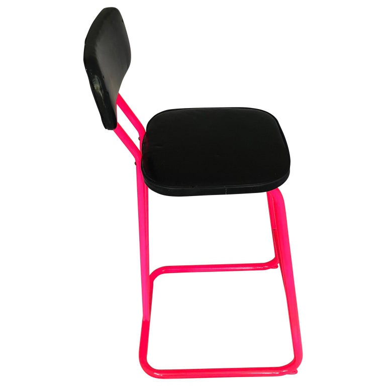 MidCentury Modern Pink Bar Stool by Daystrom and Knoll For Sale at