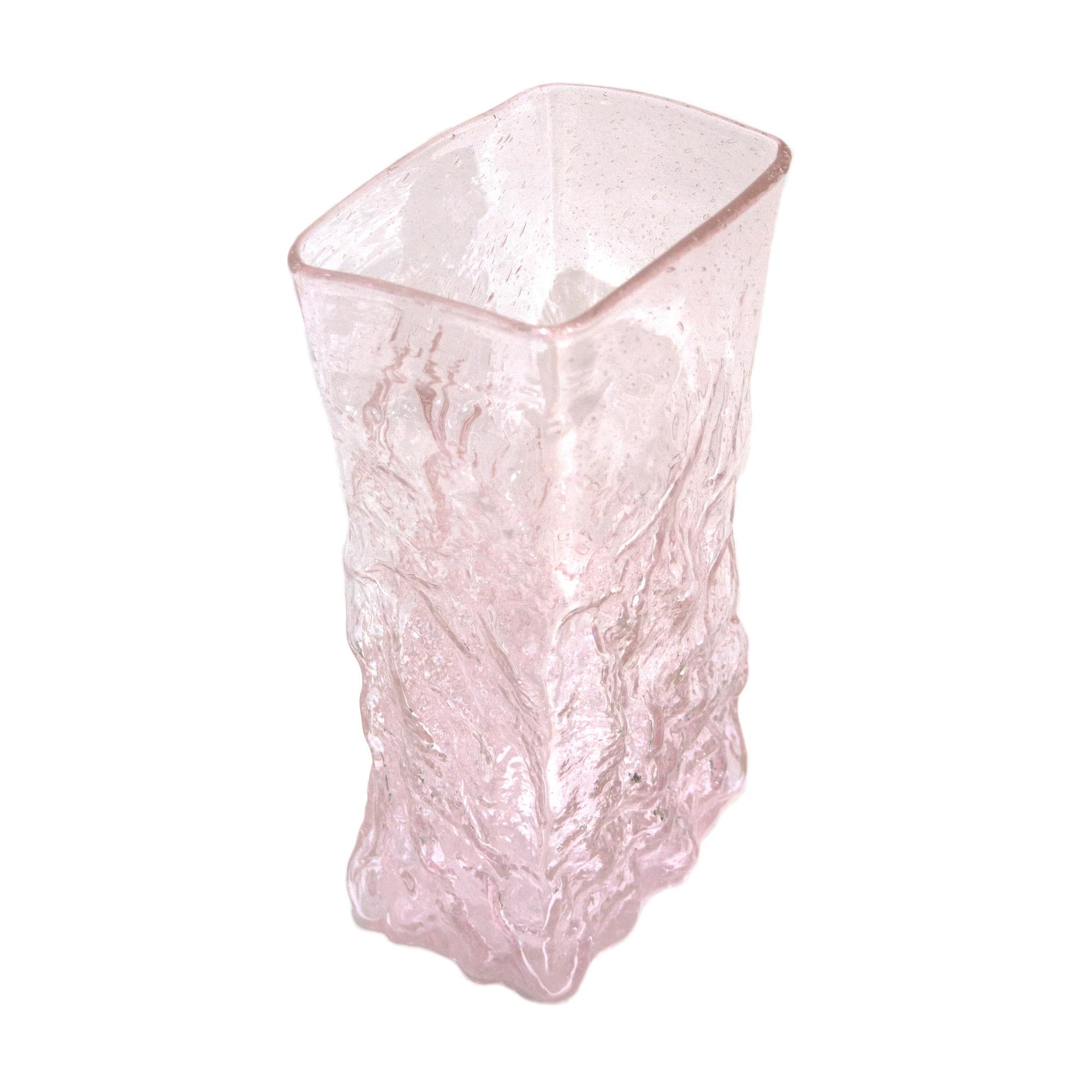 Mid-Century Modern Pink Wirkkala Glass Vase, Finland, 1960 In Good Condition In Madrid, ES