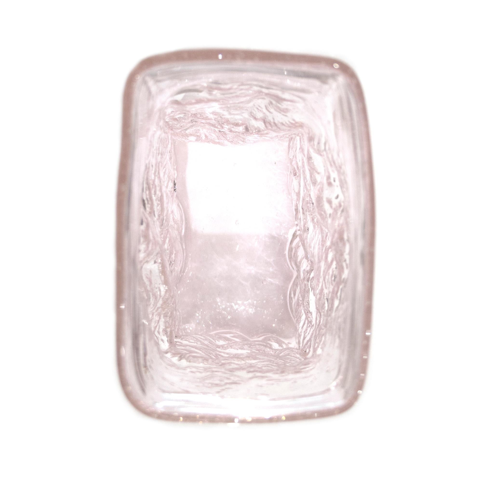 Murano Glass Mid-Century Modern Pink Wirkkala Glass Vase, Finland, 1960