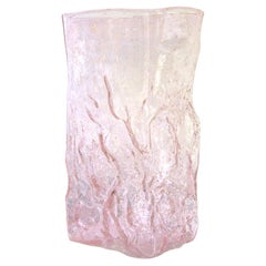 Mid-Century Modern Pink Wirkkala Glass Vase, Finland, 1960