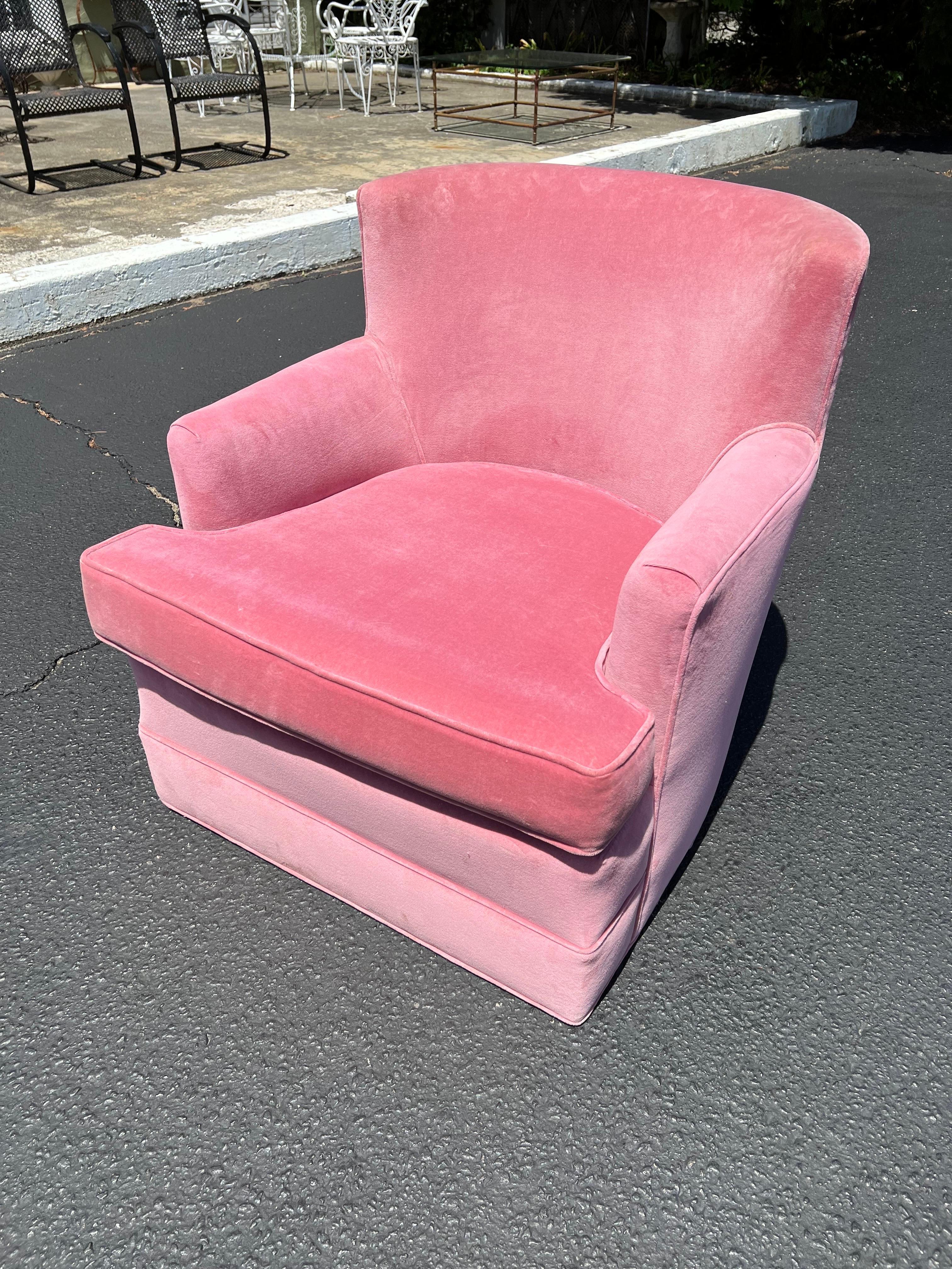 pink club chair