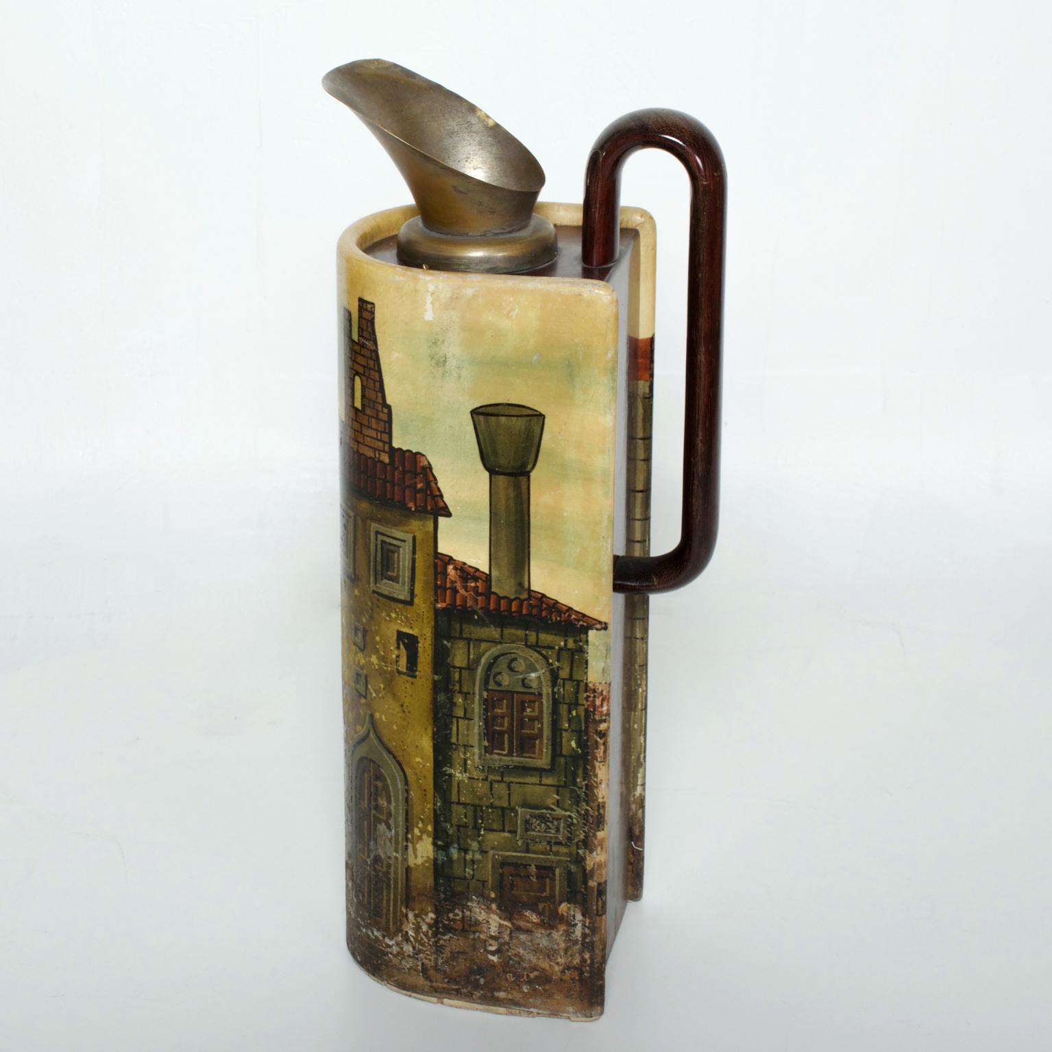 Patinated Mid-Century Modern Pitcher by Aldo Tura