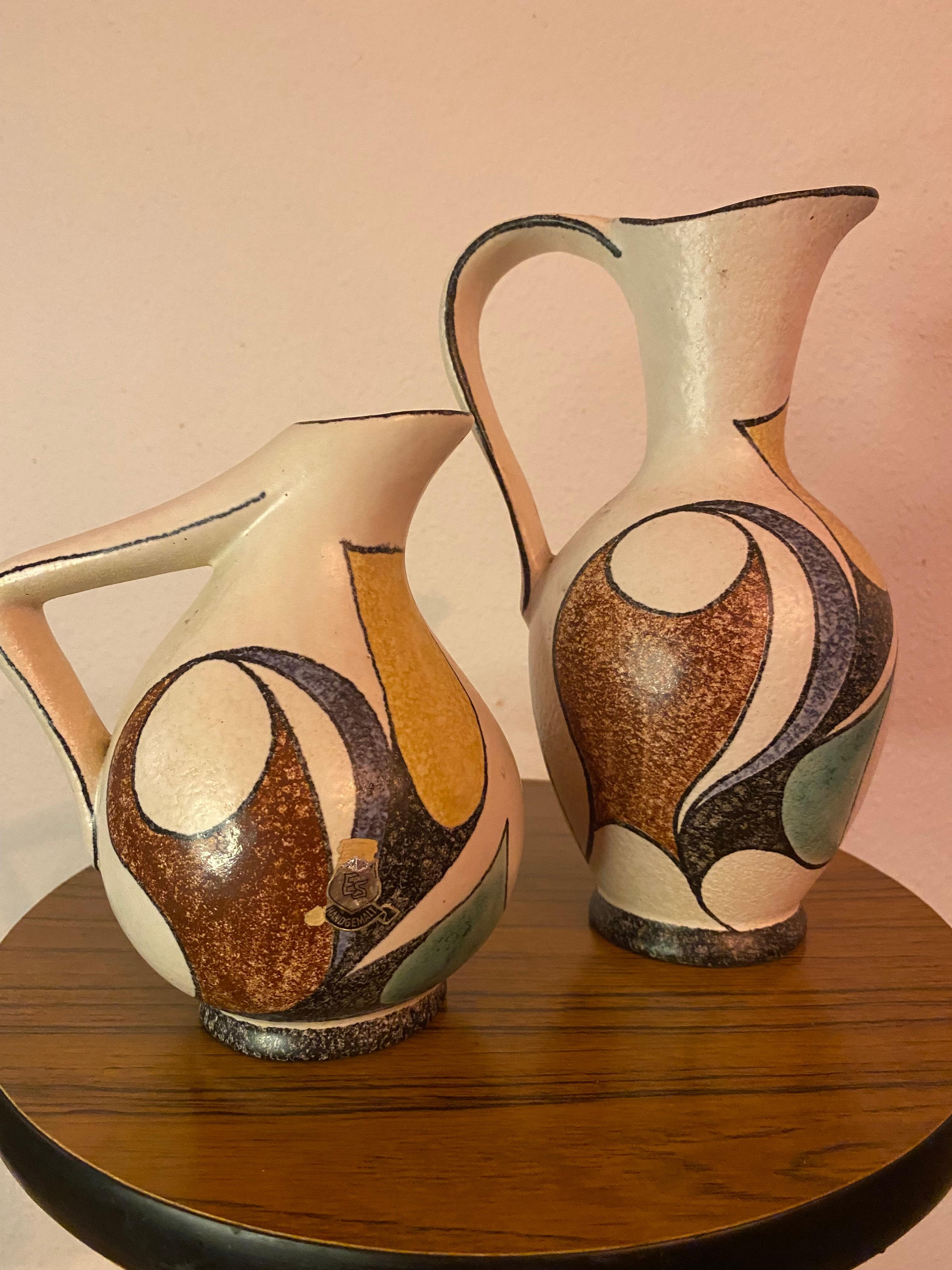 Mid-20th Century Mid-Century Modern  Pitchers or Vases by ES Keramik