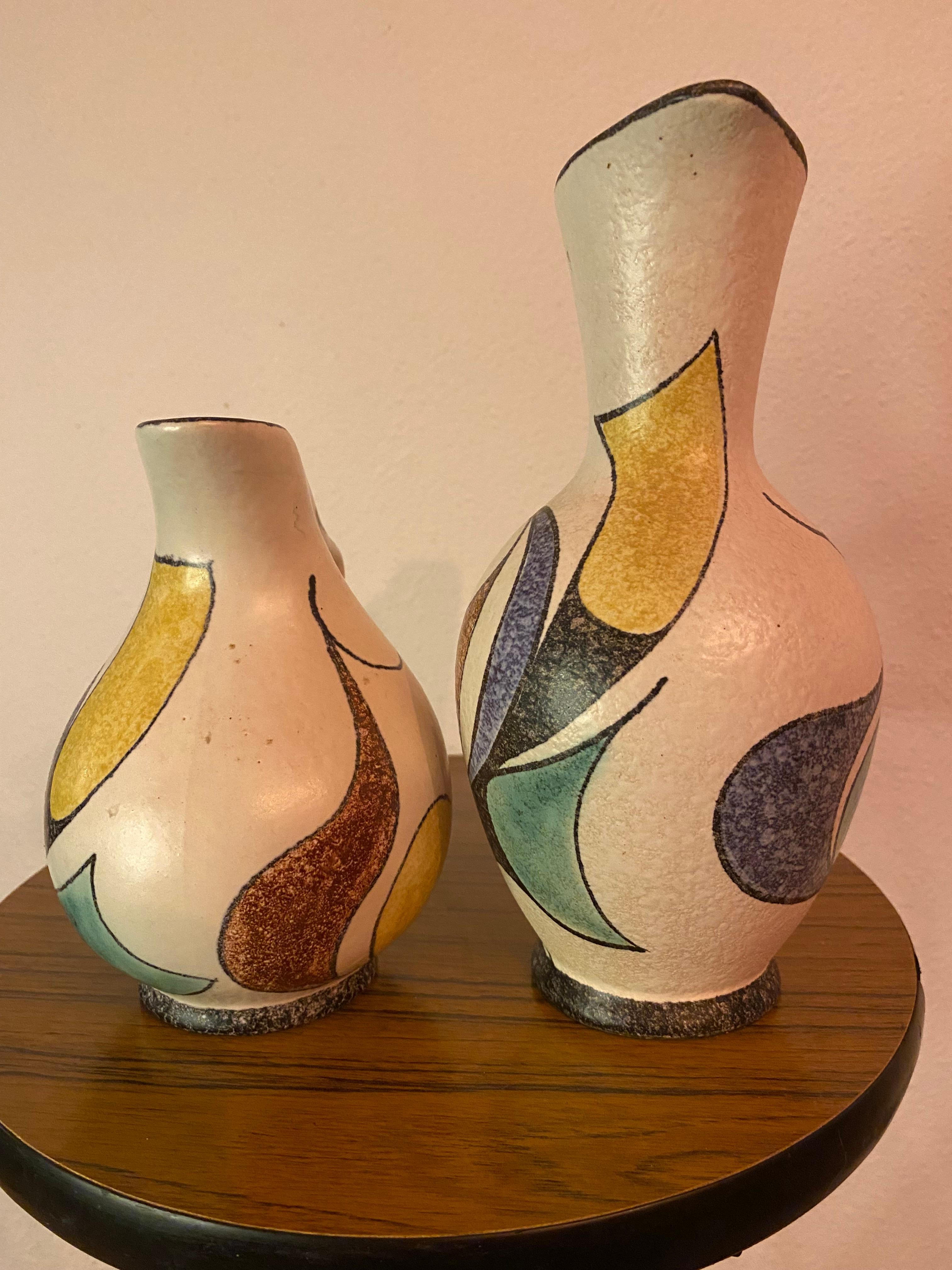 Mid-Century Modern  Pitchers or Vases by ES Keramik 1