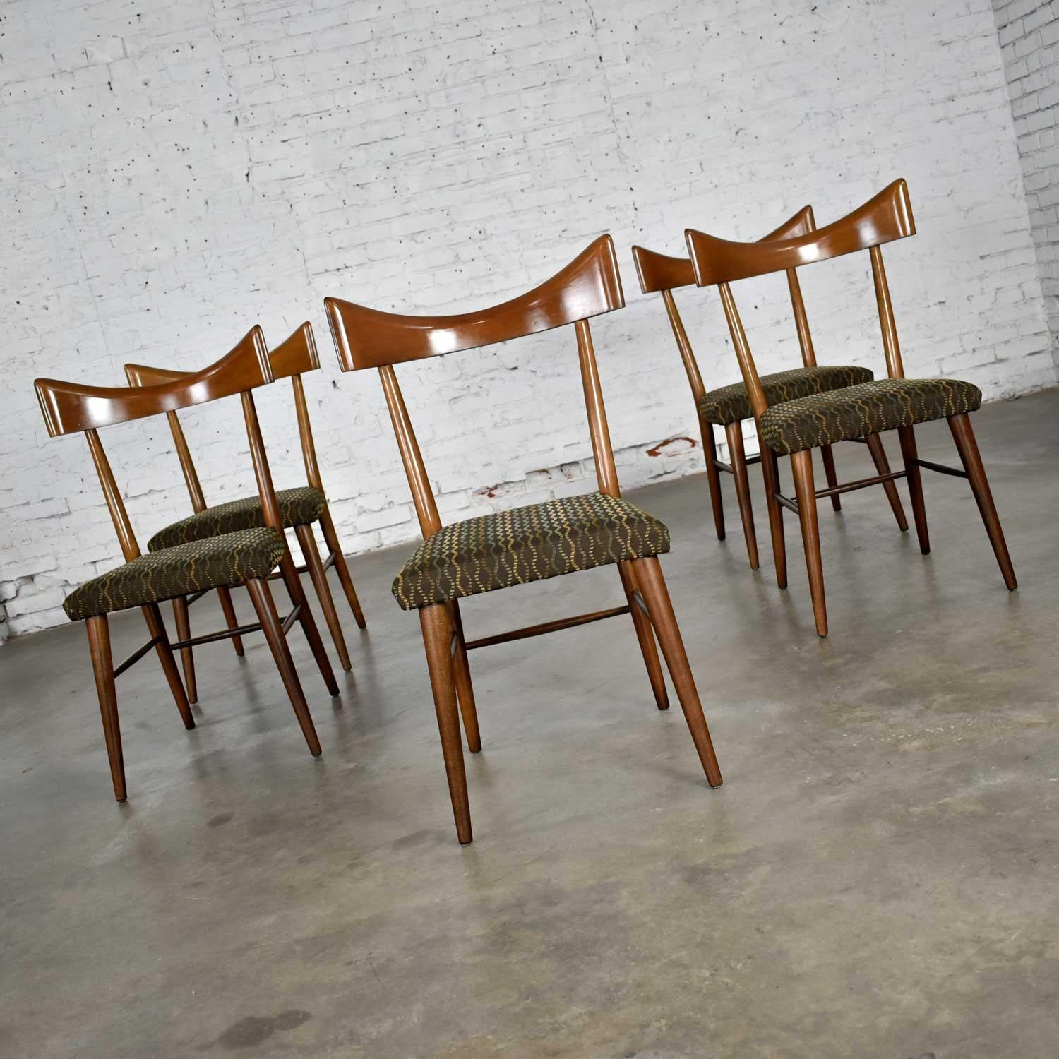 Mid-Century Modern Planner Group Dining Chairs Paul McCobb for Winchendon Set 5 In Good Condition For Sale In Topeka, KS