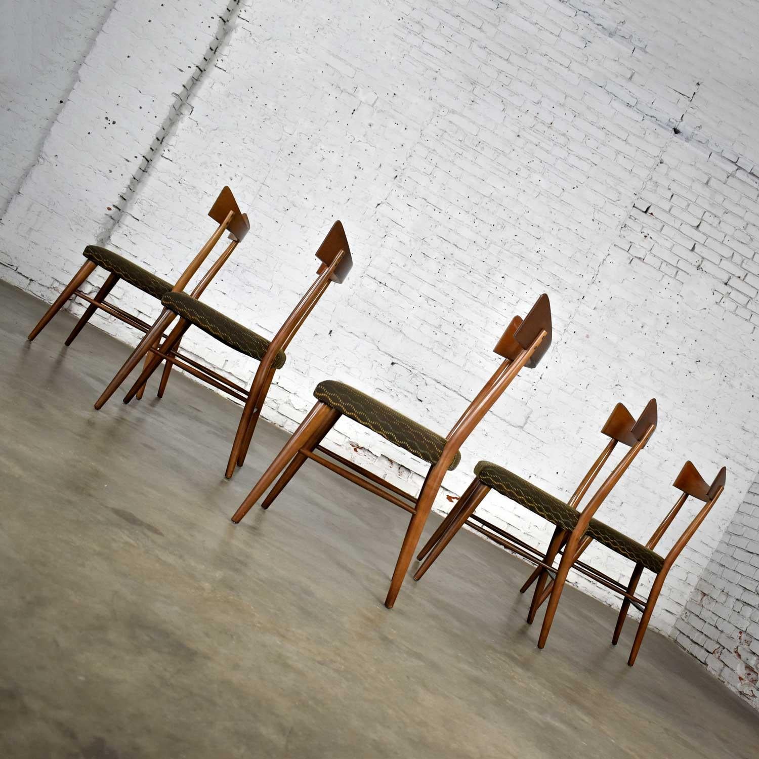 20th Century Mid-Century Modern Planner Group Dining Chairs Paul McCobb for Winchendon Set 5 For Sale
