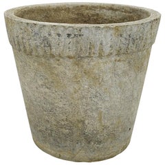 Mid-Century Modern Planter with Ridged Rim by Willy Guhl for Eternit