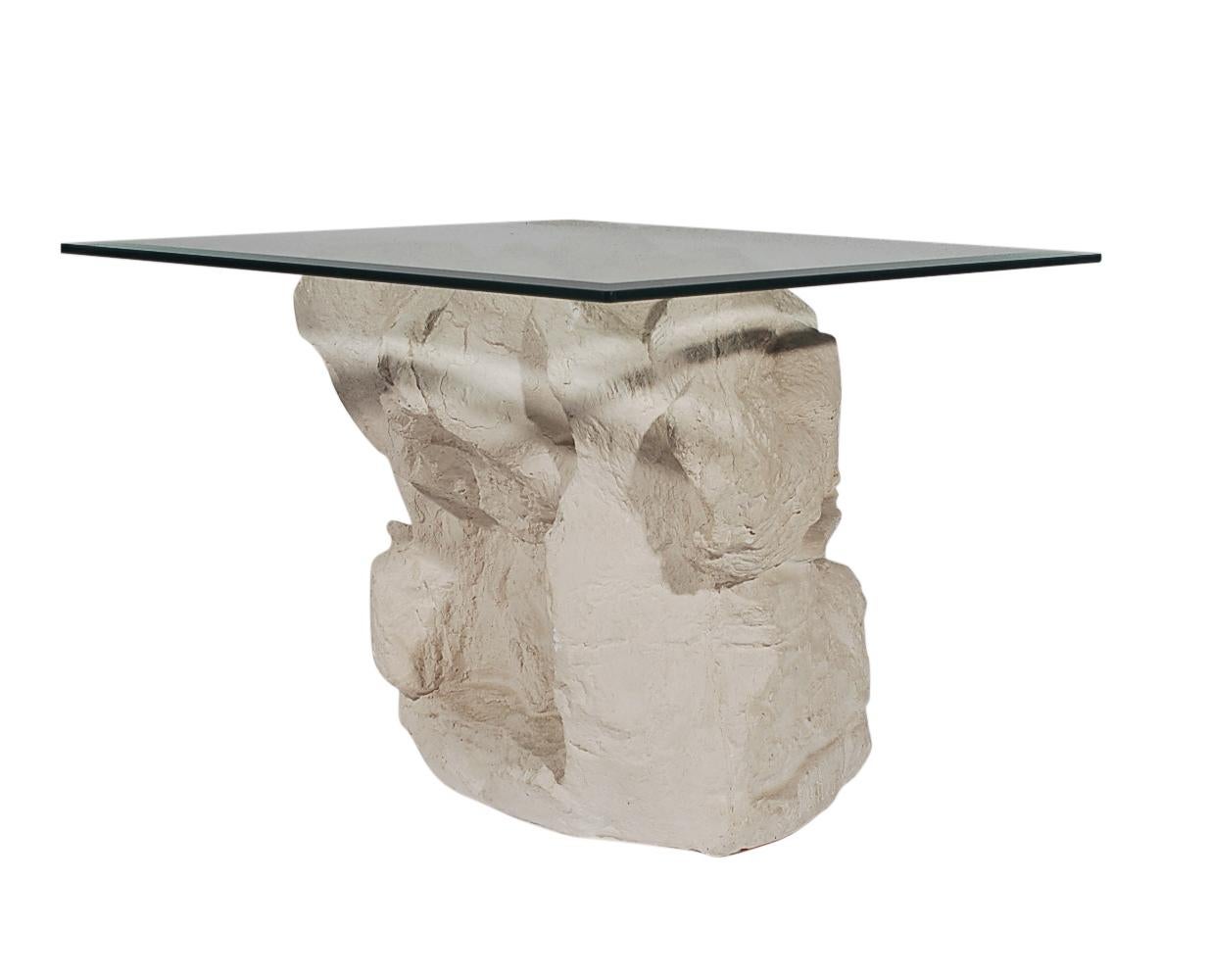 rock glass table