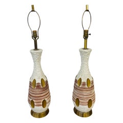 Mid-Century Modern Plaster Table Lamps - Set of 2