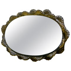 Mid-Century Polycarbonate Mirror that looks like Murano Glass