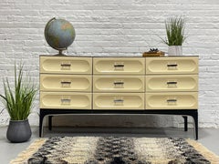 Mid Century Modern Plastic + Rosewood Credenza / Long Dresser by Vallieres