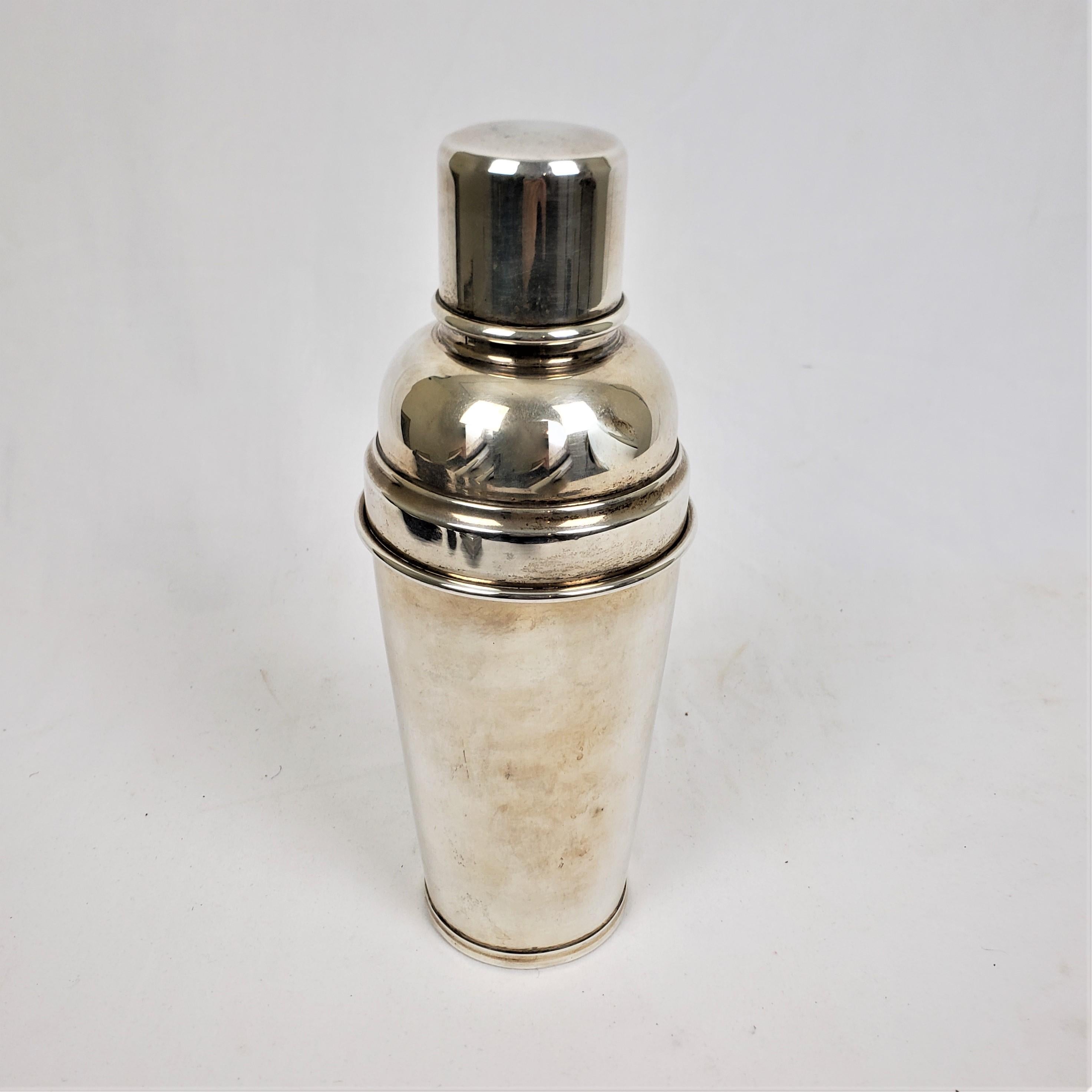 Unknown Mid-Century Modern Plata 925 Sterling Silver Cocktail Shaker