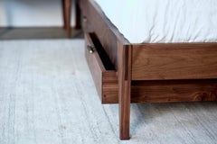 Mid Century Modern Platform Storage Bed